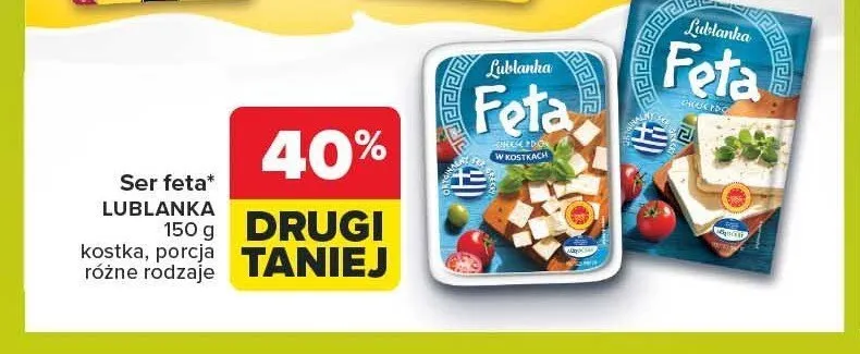 Ser feta Lublanka promocja w Carrefour