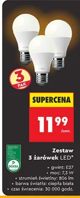 Zestaw 3 żarówek LED promocja w Biedronka