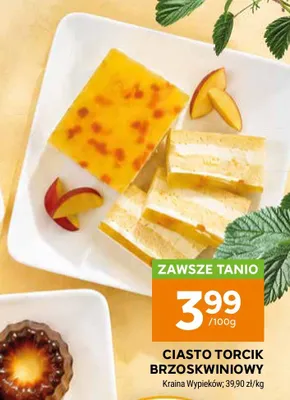Ciasto Torcik Brzoskwiniowy Kraina Wypieków promocja w Stokrotka