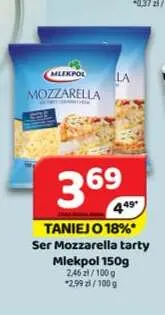Ser mozzarella tarty Mlekpol promocja w Delfin