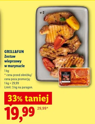 Zestaw wieprzowy w marynacie Grill&Fun promocja w Lidl