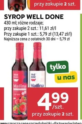 Syrop Well Done Malina promocja w Stokrotka
