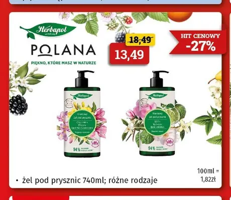 Żel pod prysznic Polana promocja w Drogeria Kosmyk