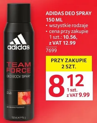 Deo spray Adidas 150 ml promocja w Selgros