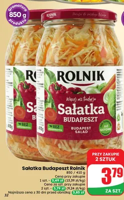 Sałatka Budapeszt Rolnik promocja w Dino