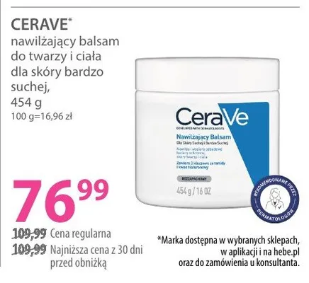 Balsam CERAVE promocja w Hebe