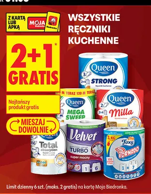 Ręcznik kuchenny Queen Mega Sweep promocja w Biedronka
