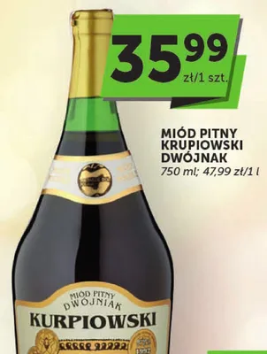 Miód pitny Kurpiowski dwójniak promocja w Groszek