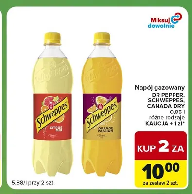 Napój gazowany Schweppes Citrus Mix promocja w Carrefour Express