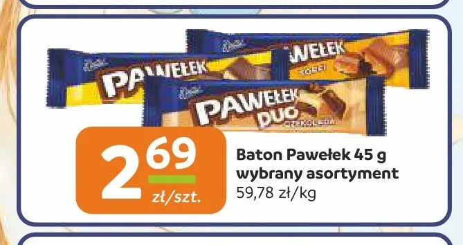 Baton Pawełek Duo Czekolada promocja w Społem Częstochowa