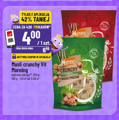 Musli crunchy Vit Morning promocja w POLOmarket