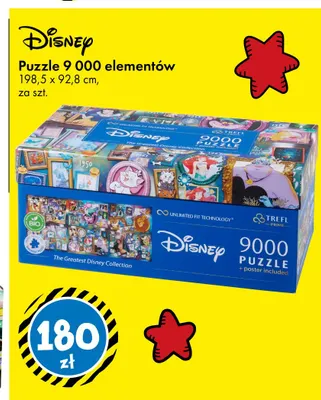 Puzzle 9000 elementów Disney Trefl promocja w Tedi