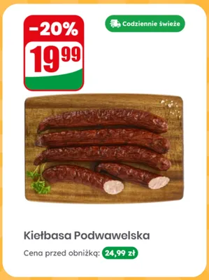 Kiełbasa Podwawelska promocja w Dino