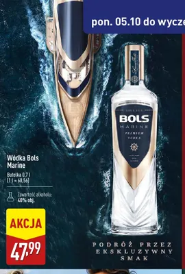 Wódka Bols Marine promocja w Aldi