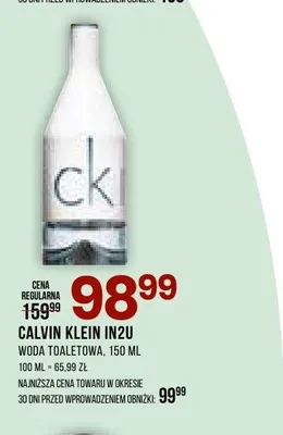 Woda toaletowa Calvin Klein IN2U promocja w Drogerie Natura