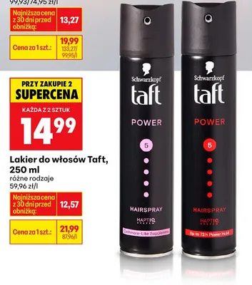 Lakier do włosów 250ml różne rodzaje promocja w Biedronka