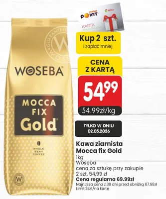 Kawa ziarnista Woseba Mocca Fix Gold promocja w Market Point
