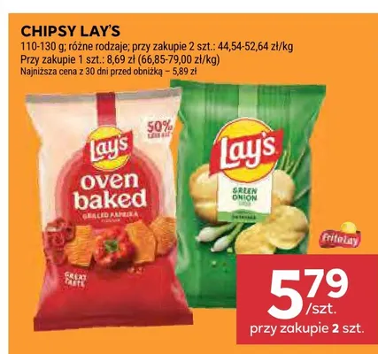 Chipsy Lay's Oven Baked papryka promocja w Stokrotka