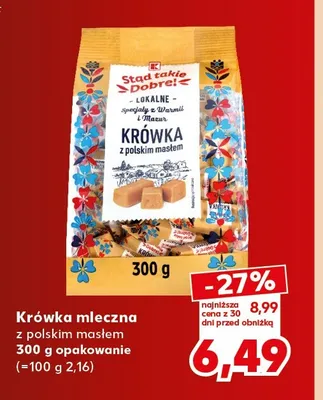 Krówka mleczna z polskim masłem Stąd takie Dobre! promocja w Kaufland