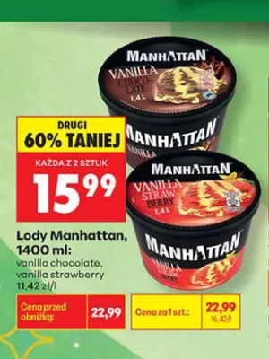Lody Manhattan Vanilla Strawberry promocja w Biedronka