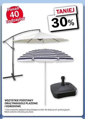 Podstawy oraz parasole plażowe i ogrodowe promocja w Selgros