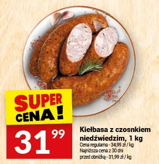 Kiełbasa z czosnkiem niedźwiedzim promocja w Twój Market