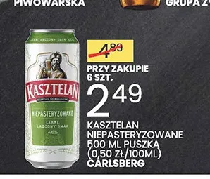 Piwo Kasztelan Niepasteryzowane promocja w Wafelek