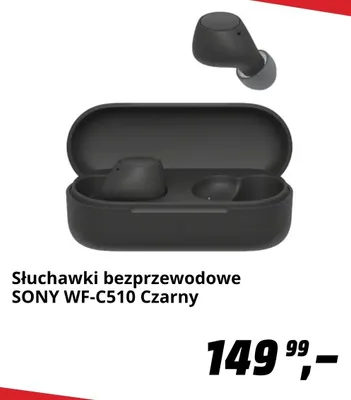 Słuchawki bezprzewodowe Sony WF-C510 czarny promocja w Media Markt