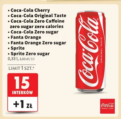 Napój gazowany Coca-Cola Cherry promocja w Intermarche