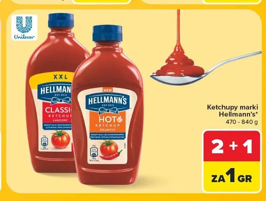 Ketchup pikantny Hot Hellmann's promocja w Carrefour