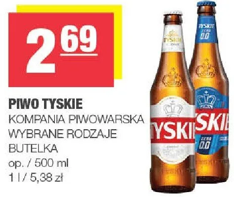 Piwo tyskie butelka promocja w SPAR