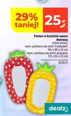 Ponton w kształcie owocu Bestway ananas promocja w Dealz