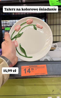 Talerz w tulipany promocja w Biedronka