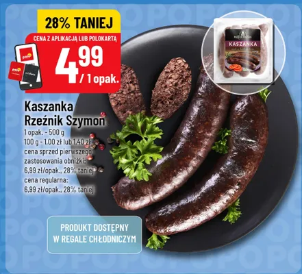 Kaszanka Rzeźnik Szymon promocja w POLOmarket