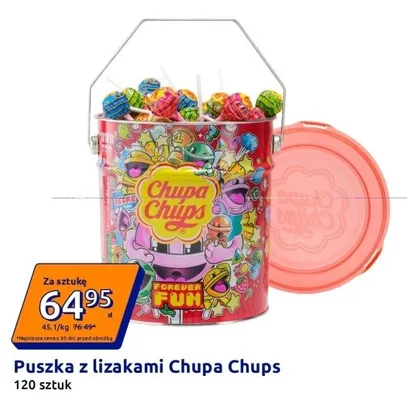 Puszka z lizakami Chupa Chups promocja w Action