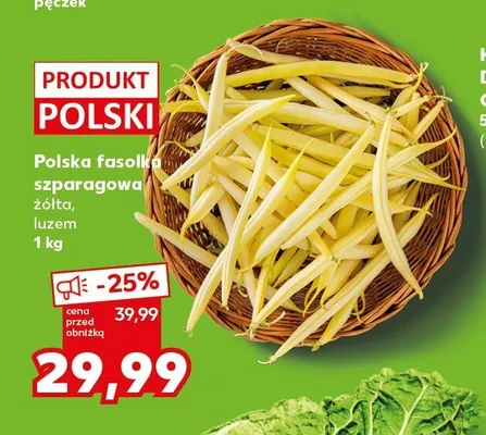 Fasolka szparagowa żółta polska promocja w Kaufland