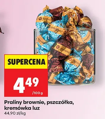 Praliny brownie, pszczółka, kremówka luz promocja w Biedronka
