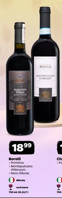 Wino czerwone Borelli Montepulciano d'Abruzzo włoskie promocja w Netto