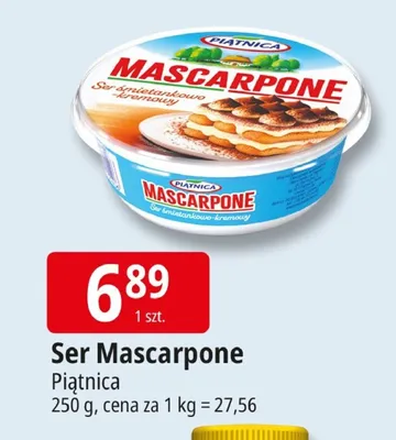 Ser Mascarpone Piątnica promocja w Leclerc