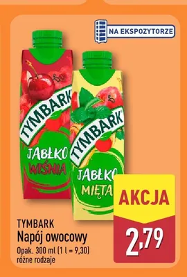 Napój owocowy Tymbark jabłko-mięta promocja w Aldi