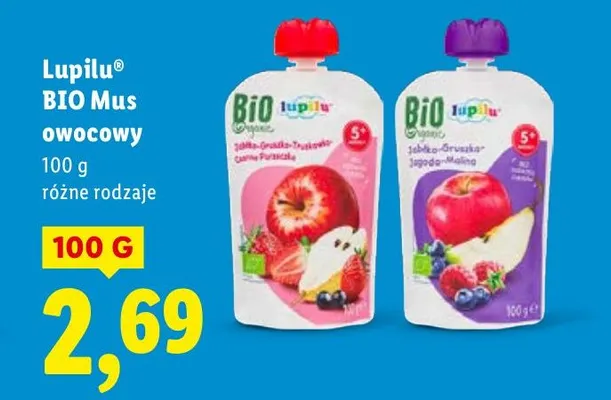 BIO Mus owocowy promocja w Lidl