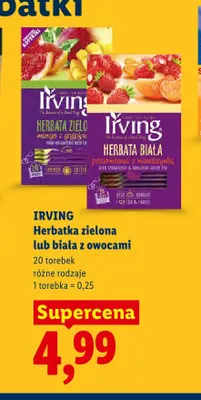 Herbata zielona Irving mango z grejpfrutem promocja w Lidl