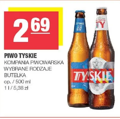 Piwo bezalkoholowe Tyskie Zero promocja w SPAR