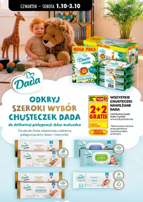 Chusteczki nawilżane Dada Extra Soft Comfort promocja w Biedronka