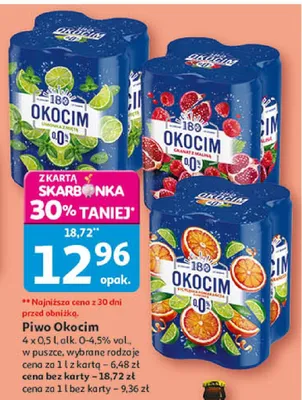Piwo Okocim limonka promocja w Auchan