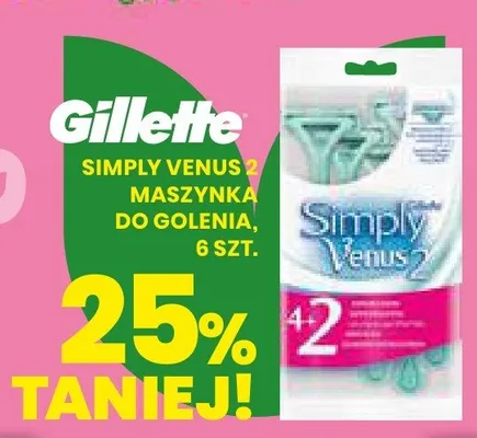 Maszynka do golenia Simply Venus 2 Gillette 6-pak promocja w Drogerie Natura