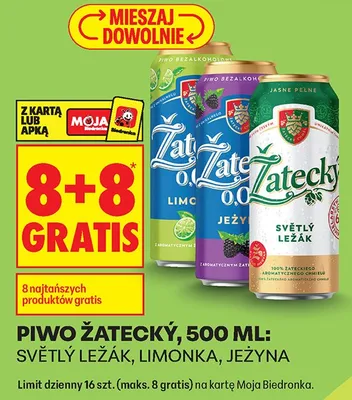 Piwo Žatecký Světlý Ležák promocja w Biedronka