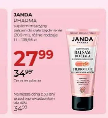 Balsam do ciała Ujędrnienie Janda Pharma promocja w Drogerie Jawa