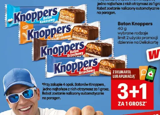 Baton Knoppers orzechowy promocja w Delikatesy Centrum