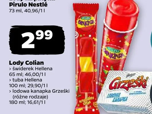 Lody Colian tuba Hellena promocja w Netto